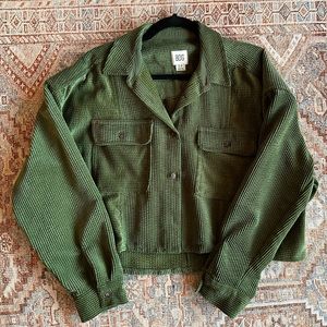 BDG Rodney Corduroy Cropped Button-Down Shirt